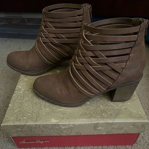 American Rag Tan Booties Size 8 with box
